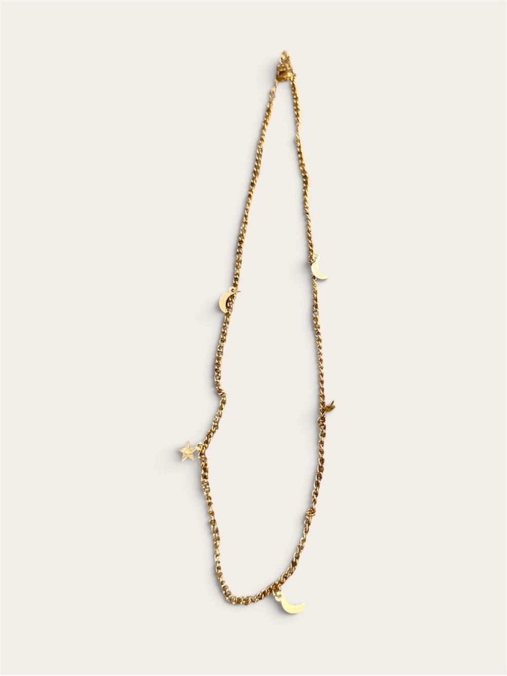 โจ Gold-Tone Celestial Moon & Star Charm Necklace โจ